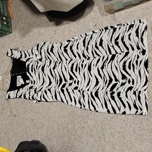 Zebra print, lined, size 7 dress..No stretch...100% polyester